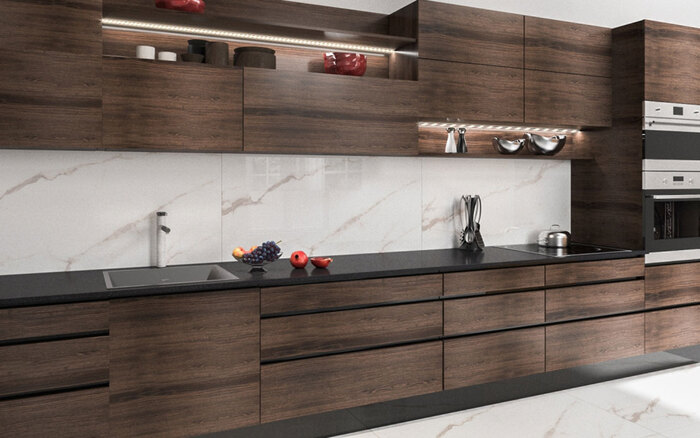 کاشی پرسلان بین کابینتی طرح سفید